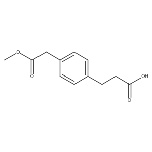 4-(2-methoxy-2-oxoethyl)Benzenepropanoic acid结构式