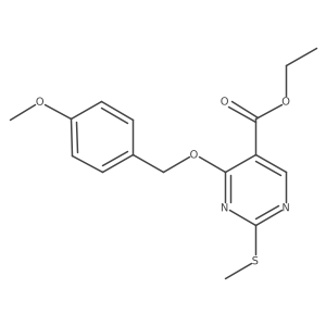 Ethyl 4-((4-methoxybenzyl)oxy)-2-(methylthio)pyrimidine-5-carboxylate Structure