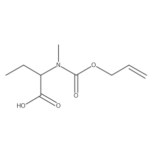 (2R)-2-{methyl[(prop-2-en-1-yloxy)carbonyl]amino}butanoic acid Structure