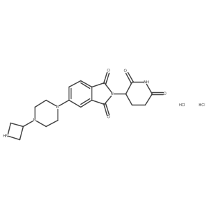 5-[4-(azetidin-3-yl)piperazin-1-yl]-2-(2,6-dioxopiperidin-3-yl)-2,3-dihydro-1H-isoindole-1,3-dione dihydrochloride Structure