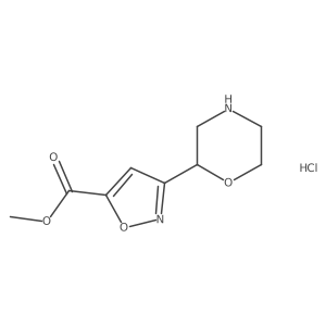 Methyl 3-(morpholin-2-yl)-1,2-oxazole-5-carboxylate hydrochloride Structure