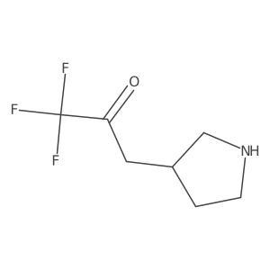 1,1,1-Trifluoro-3-(pyrrolidin-3-yl)propan-2-one结构式