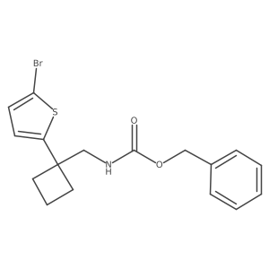 benzyl N-{[1-(5-bromothiophen-2-yl)cyclobutyl]methyl}carbamate结构式