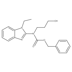 benzyl N-(1-ethyl-1H-1,3-benzodiazol-2-yl)-N-(3-hydroxypropyl)carbamate结构式