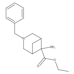Ethyl 6-amino-3-benzyl-3-azabicyclo[3.1.1]heptane-6-carboxylate结构式