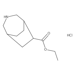rac-ethyl (1R,5S,6S)-3-azabicyclo[3.2.2]nonane-6-carboxylate hydrochloride结构式
