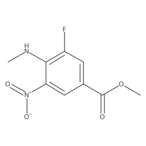 Methyl 3-fluoro-4-(methylamino)-5-nitrobenzoate结构式