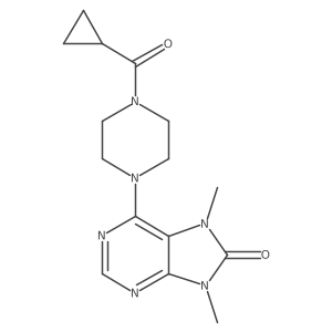 6-(4-cyclopropanecarbonylpiperazin-1-yl)-7,9-dimethyl-8,9-dihydro-7H-purin-8-one Structure
