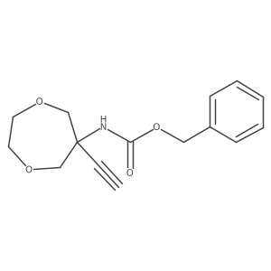 benzyl N-(6-ethynyl-1,4-dioxepan-6-yl)carbamate结构式