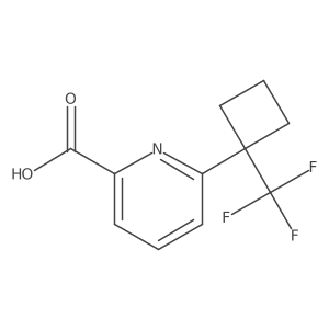 6-[1-(Trifluoromethyl)cyclobutyl]pyridine-2-carboxylicacid Structure