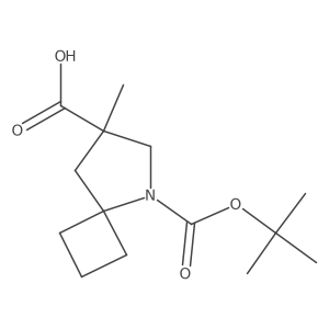 5-(Tert-butoxycarbonyl)-7-methyl-5-azaspiro[3.4]octane-7-carboxylic acid Structure