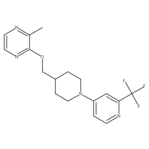 2-Methyl-3-({1-[2-(trifluoromethyl)pyridin-4-yl]piperidin-4-yl}methoxy)pyrazine Structure