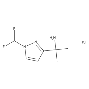CC(C)(N)c1ccn(C(F)F)n1.Cl结构式