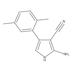 2-Amino-4-(2,5-dimethylphenyl)-1h-pyrrole-3-carbonitrile结构式