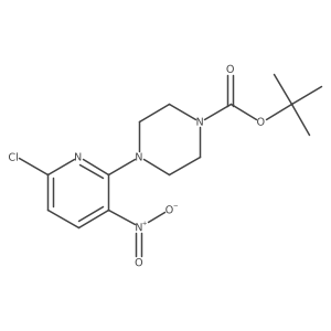 Tert-butyl 4-(6-chloro-3-nitropyridin-2-yl)piperazine-1-carboxylate结构式