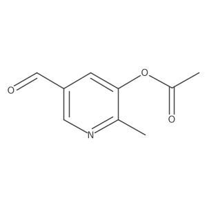 (5-Formyl-2-methylpyridin-3-yl) acetate结构式