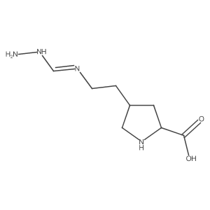 (4S)-4-{2-[(E)-(Hydrazinylmethylidene)amino]ethyl}-L-proline结构式