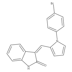 3-{(E)-[1-(4-bromophenyl)-1H-pyrrol-2-yl]methylidene}-1,3-dihydro-2H-indol-2-one Structure
