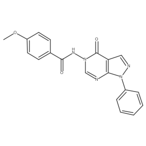4-methoxy-N-{4-oxo-1-phenyl-1H,4H,5H-pyrazolo[3,4-d]pyrimidin-5-yl}benzamide Structure