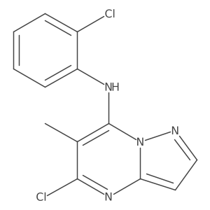 5-Chloro-N-(2-chlorophenyl)-6-methyl-pyrazolo[1,5-a]pyrimidin-7-amine Structure