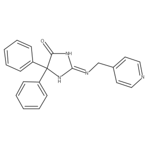 3,5-Dihydro-5,5-diphenyl-2-[(4-pyridinylmethyl)amino]-4H-imidazol-4-one Structure