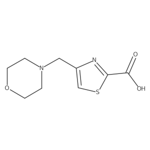 4-(Morpholin-4-ylmethyl)-1,3-thiazole-2-carboxylic acid结构式