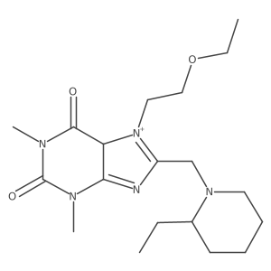 7-(2-ethoxyethyl)-8-[(2-ethylpiperidin-1-yl)methyl]-1,3-dimethyl-5H-purin-7-ium-2,6-dione Structure