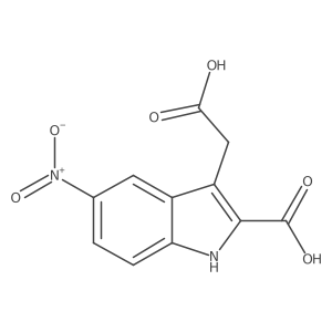 3-(Carboxymethyl)-5-nitro-1H-indole-2-carboxylic acid Structure