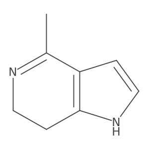4-Methyl-1H,6H,7H-pyrrolo[3,2-C]pyridine结构式