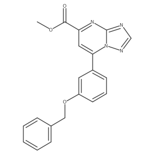 Methyl 7-[3-(benzyloxy)phenyl][1,2,4]triazolo[1,5-a]pyrimidine-5-carboxylate结构式