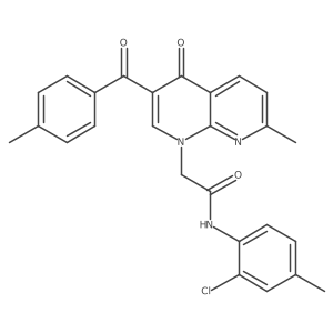 N-(2-chloro-4-methylphenyl)-2-(7-methyl-3-(4-methylbenzoyl)-4-oxo-1,8-naphthyridin-1(4H)-yl)acetamide Structure