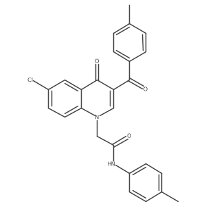 2-(6-chloro-3-(4-methylbenzoyl)-4-oxoquinolin-1(4H)-yl)-N-(p-tolyl)acetamide Structure