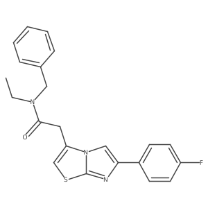 N-benzyl-N-ethyl-2-[6-(4-fluorophenyl)imidazo[2,1-b][1,3]thiazol-3-yl]acetamide结构式