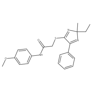 2-((2-ethyl-2-methyl-5-phenyl-2H-imidazol-4-yl)thio)-N-(4-methoxyphenyl)acetamide Structure