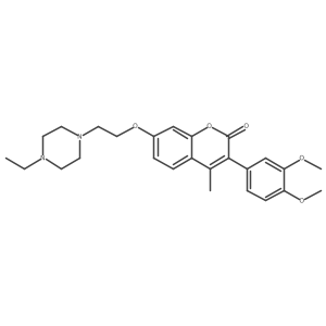 3-(3,4-dimethoxyphenyl)-7-(2-(4-ethylpiperazin-1-yl)ethoxy)-4-methyl-2H-chromen-2-one Structure