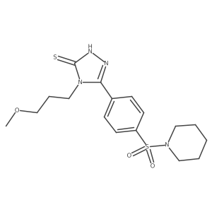 4-(3-Methoxypropyl)-5-(4-(piperidin-1-ylsulfonyl)phenyl)-4H-1,2,4-triazole-3-thiol Structure