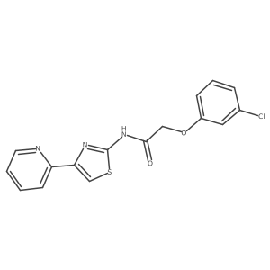 2-(3-chlorophenoxy)-N-(4-pyridin-2-yl-1,3-thiazol-2-yl)acetamide Structure