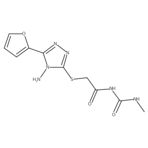 1-(2-{[4-amino-5-(furan-2-yl)-4H-1,2,4-triazol-3-yl]sulfanyl}acetyl)-3-methylurea Structure