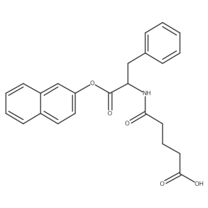 L-Phenylalanine, N-(4-carboxy-1-oxobutyl)-, I+/--2-naphthalenyl ester Structure