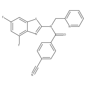 4-cyano-N-(4,6-difluorobenzo[d]thiazol-2-yl)-N-(pyridin-2-ylmethyl)benzamide Structure