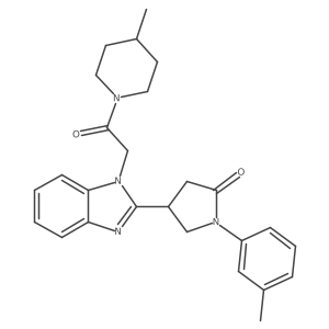 1-(3-methylphenyl)-4-{1-[2-(4-methyl-1-piperidinyl)-2-oxoethyl]-1H-benzimidazol-2-yl}-2-pyrrolidinone Structure