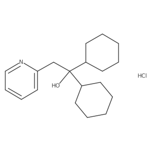 alpha,alpha-Dicyclohexyl-2-pyridineethanol hydrochloride结构式