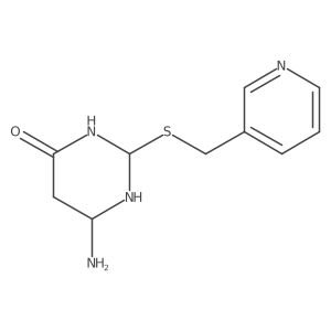 6-Amino-2-(pyridin-3-ylmethylsulfanyl)-1,3-diazinan-4-one结构式