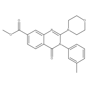 Methyl 3-(3-methylphenyl)-2-(morpholin-4-yl)-4-oxo-3,4-dihydroquinazoline-7-carboxylate结构式