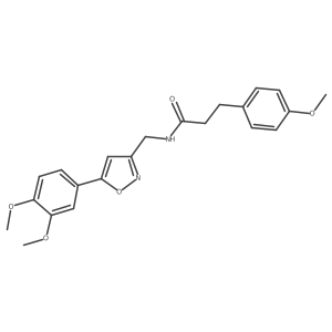 N-((5-(3,4-dimethoxyphenyl)isoxazol-3-yl)methyl)-3-(4-methoxyphenyl)propanamide结构式
