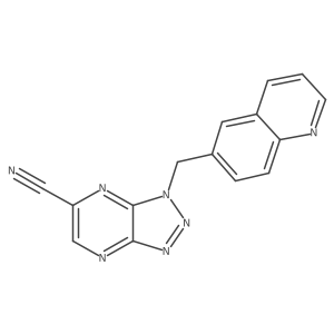 1-(quinolin-6-ylmethyl)-1H-[1,2,3]triazolo[4,5-b]pyrazine-6-carbonitrile结构式