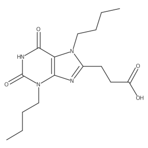 3-(3,7-dibutyl-2,6-dioxo-2,3,6,7-tetrahydro-1H-purin-8-yl)propanoic acid结构式