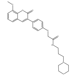 2-[4-(8-methoxy-2-oxo-2H-chromen-3-yl)phenoxy]-N-[3-(4-morpholinyl)propyl]acetamide结构式