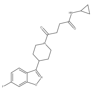 N-cyclopropyl-4-[4-(6-fluoro-1,2-benzoxazol-3-yl)piperidin-1-yl]-4-oxobutanamide Structure