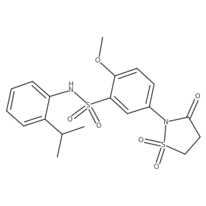 5-(1,1-dioxido-3-oxoisothiazolidin-2-yl)-N-(2-isopropylphenyl)-2-methoxybenzenesulfonamide Structure